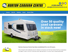 Tablet Screenshot of burtoncaravancentre.com